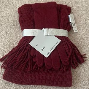NWT -scarf and gloves gift set